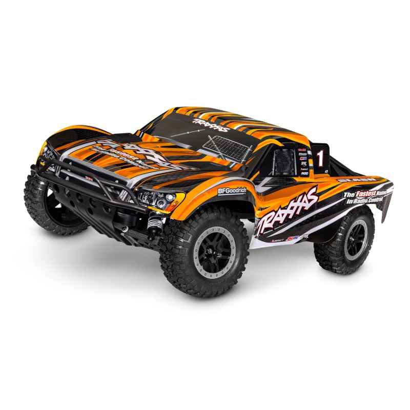 Traxxas Slash 2WD 1/10 Brushed Naranja (con batería y cargador) TRX58234-8ORNG