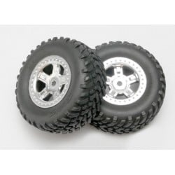 Ruedas completas Traxxas Slash 1/16 cromadas (2pcs) TRX7073