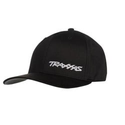 Gorra Traxxas flexible con visera curva Negra/Blanca LXL TRX1187-BLW-LXL