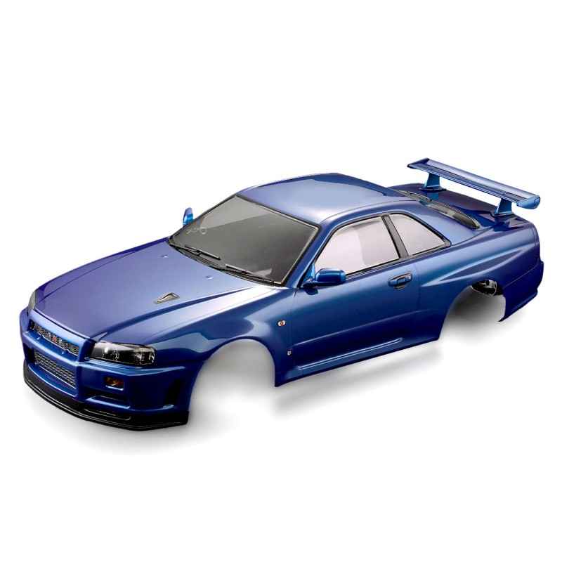 Carroceria Killerbody Nissan Skyline R34 pintada azul metalico 195mm KB48716