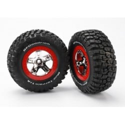 Ruedas Traxxas SC (delanteras 2WD) Rojo (2pcs) TRX5869