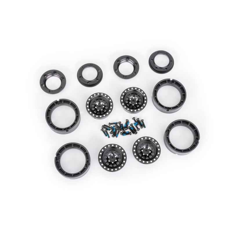 Llantas 1.0 Traxxas de aluminio 6061-T6 beadlock (anodizado en negro) TRX9881-BLK