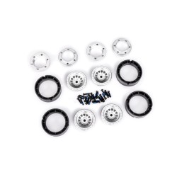 Llantas 1.0 Traxxas de aluminio 6061-T6 beadlock (anodizado en gris) TRX9881-SLVR