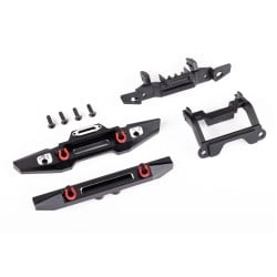 Parachoques delantero y trasero Traxxas TRX4M de aluminio 6061-T6 (anodizado negro) TRX9734X