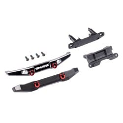 Parachoques delantero y trasero Traxxas Ford Bronco aluminio 6061-T6 (anodizado negro) TRX9735X