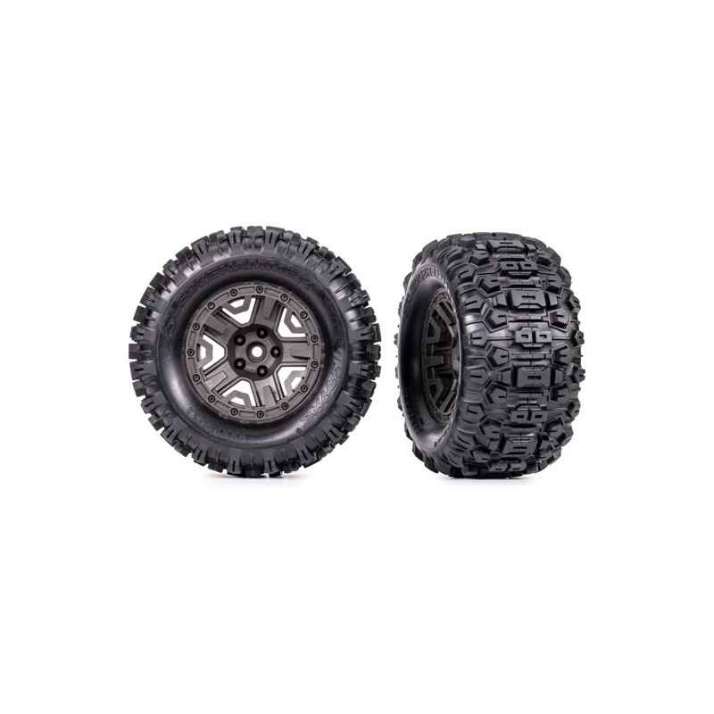 Ruedas Traxxas (gris carbón de 2,8", Sledgehammer®) TRX9072-GRAY