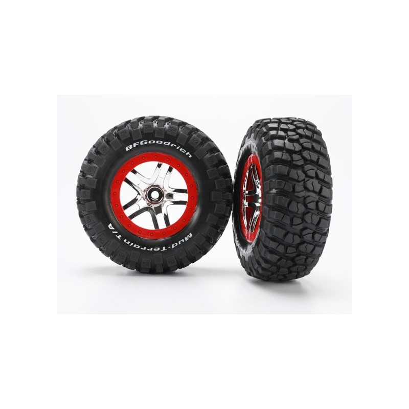 Ruedas Traxxas SC BFGoodrich Mud TA (cromo satinado) (S1) (2pcs) TRX6873R