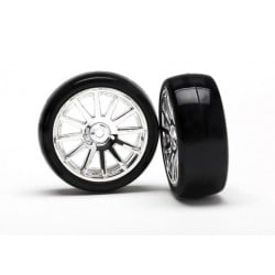 12-Sp Chrm Wheels Slick Tires Tires (LATRAX Rally) (2pcs)