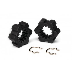 Bujes de rueda hexagonales Traxxas con clips (2pcs) TRX7756