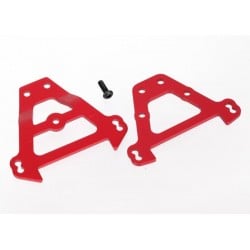 Barras de unión de mamparo de aluminio Traxxas (rojo) TRX5323R