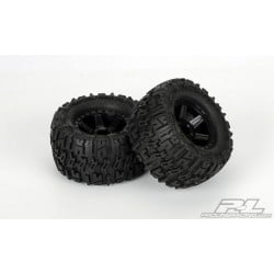 Ruedas completas con llanta negra Pro-line Trencher 2.8" All Terrain PR1170-12