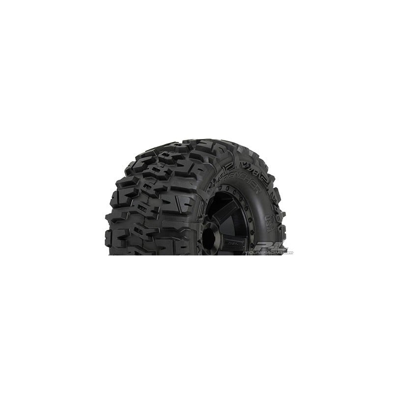 Ruedas completas con llanta negra Pro-line Trencher 2.8" All Terrain PR1170-12